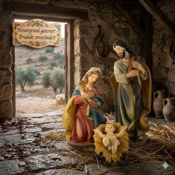Große Krippenfiguren Heilige Familie 4-tlg., ca. 40 cm, K 185-01